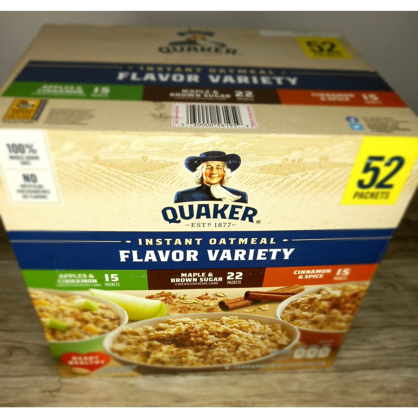 Quaker Instant Oatmeal Variety Pack (78.8 oz., 52 pk.) - Savoury Cravings Company - Quaker Instant Oatmeal Variety Pack 78.8 oz., 52 pk.