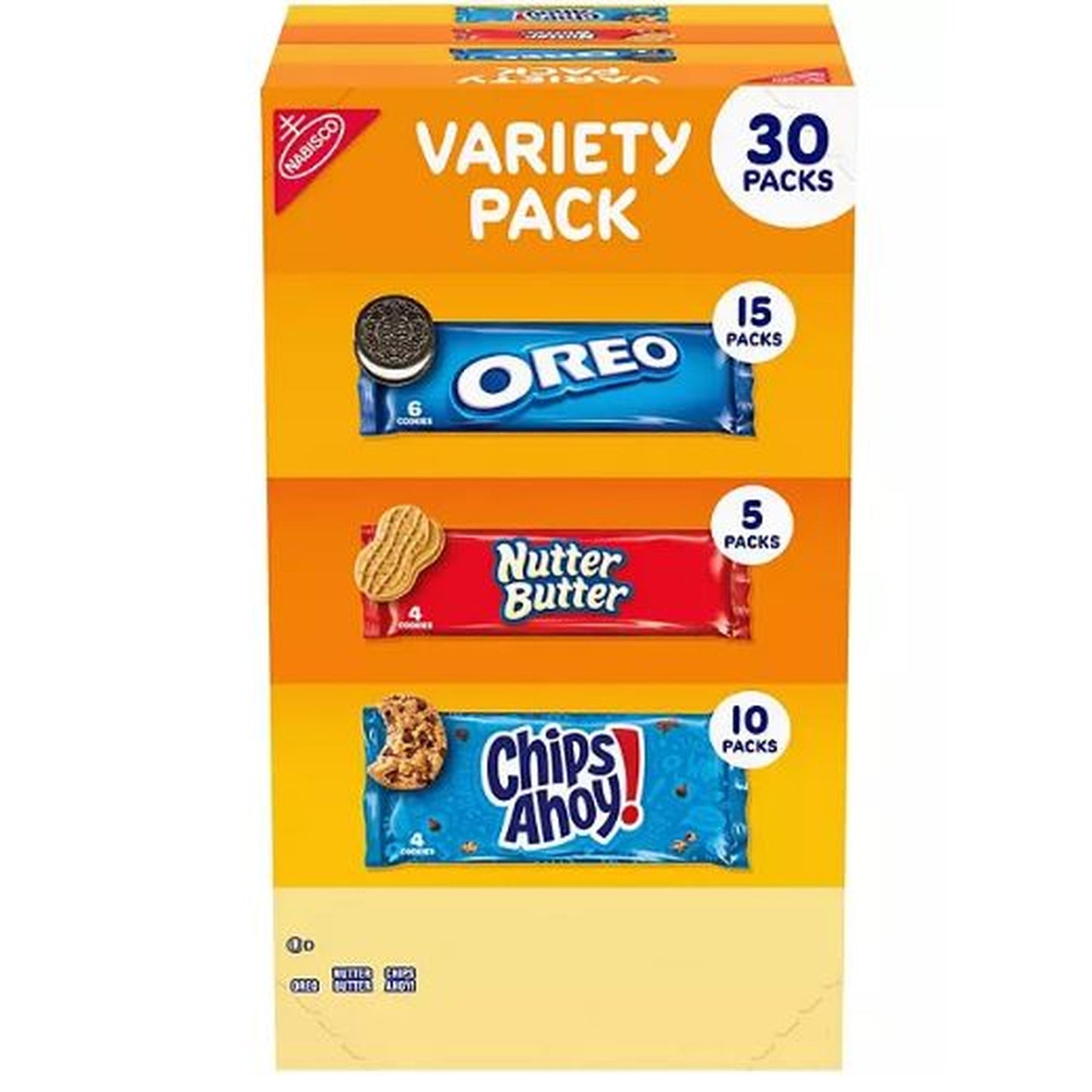 Nabisco Cookie Variety Pack with OREO, Chips Ahoy!, Nutter Butter 30 pk.