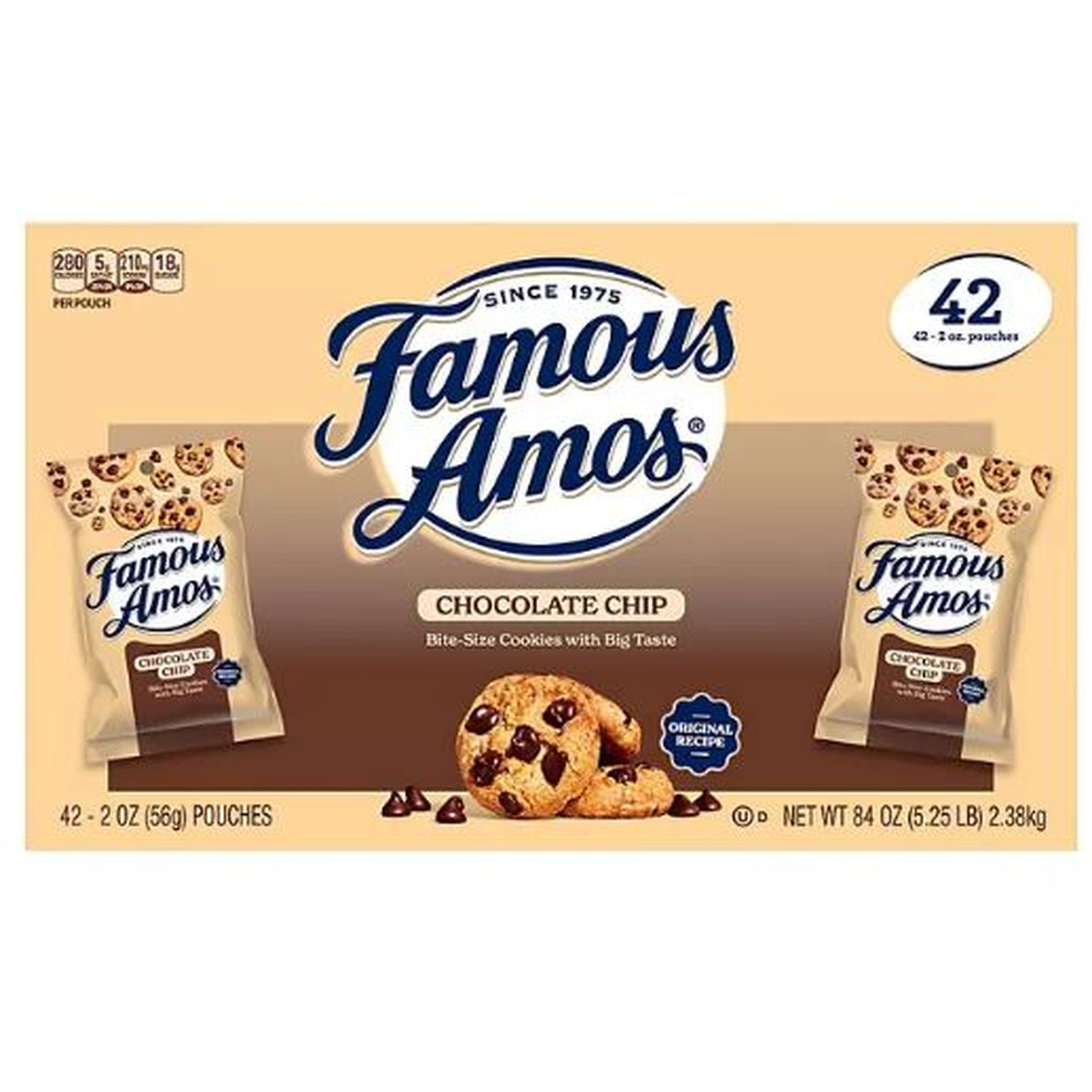 Famous Amos Cookies 2oz, 42 packs