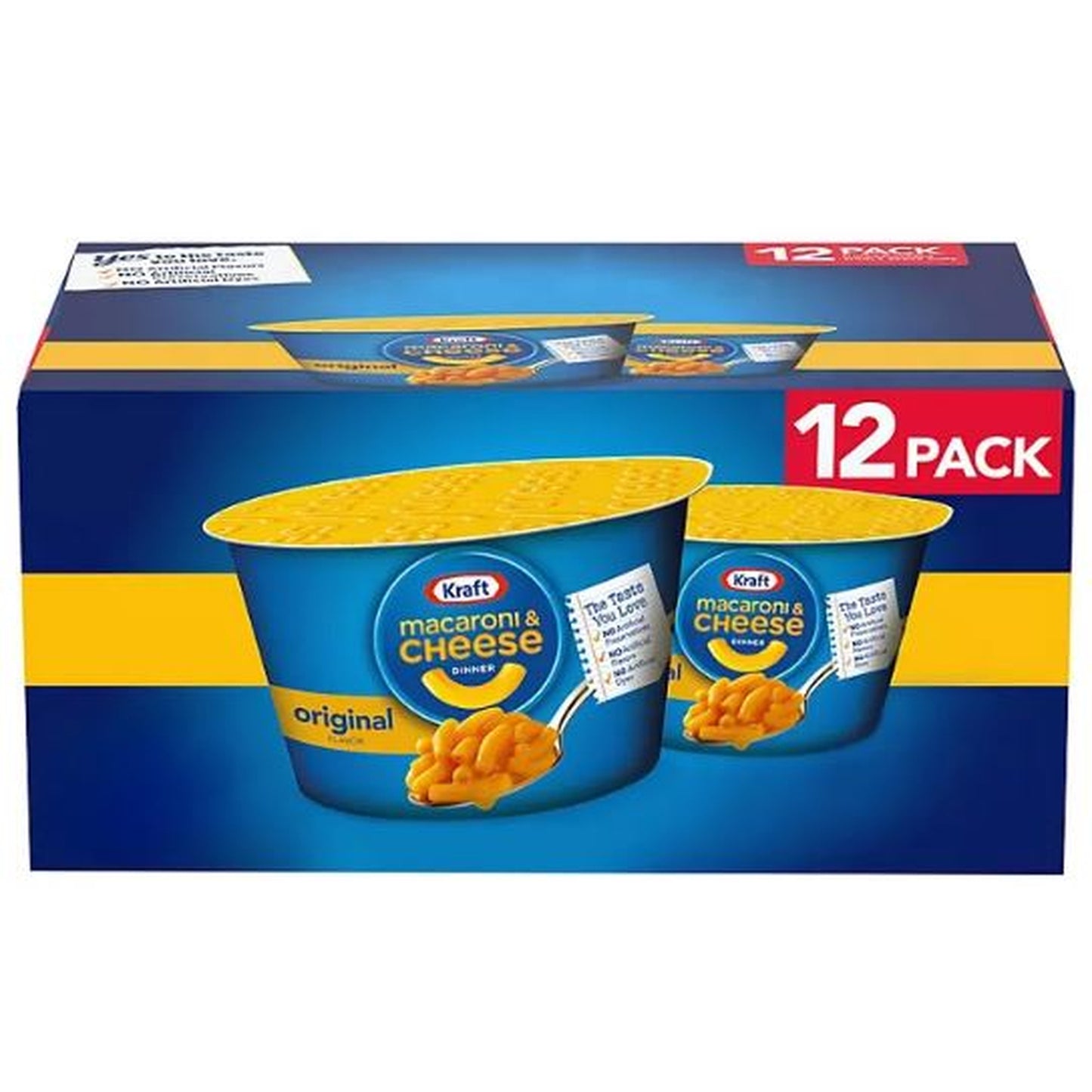 Kraft Original Macaroni and Cheese Easy Microwavable Dinner 12 pk.