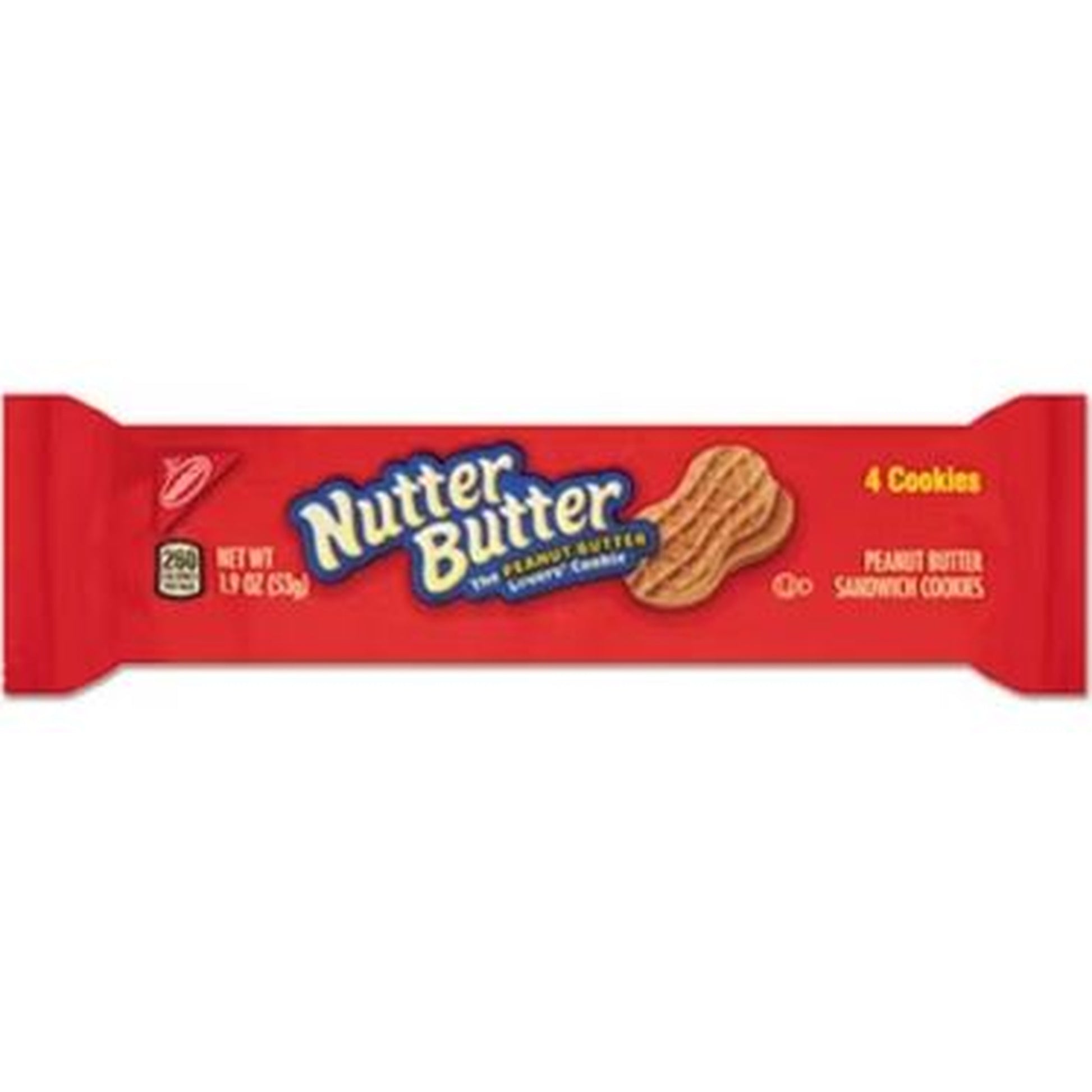 Nutter Butter Peanut Butter Sandwich Cookies, 1.9 oz., Retail.