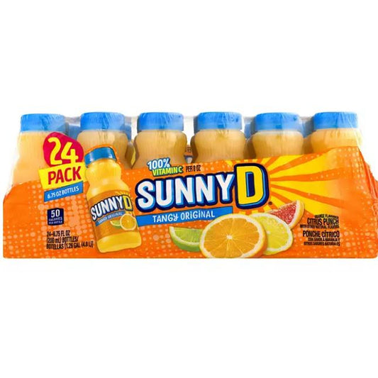 SunnyD Tangy Original Orange Flavored Citrus Punch 6.75 fl. oz. bottle, 24 pk.