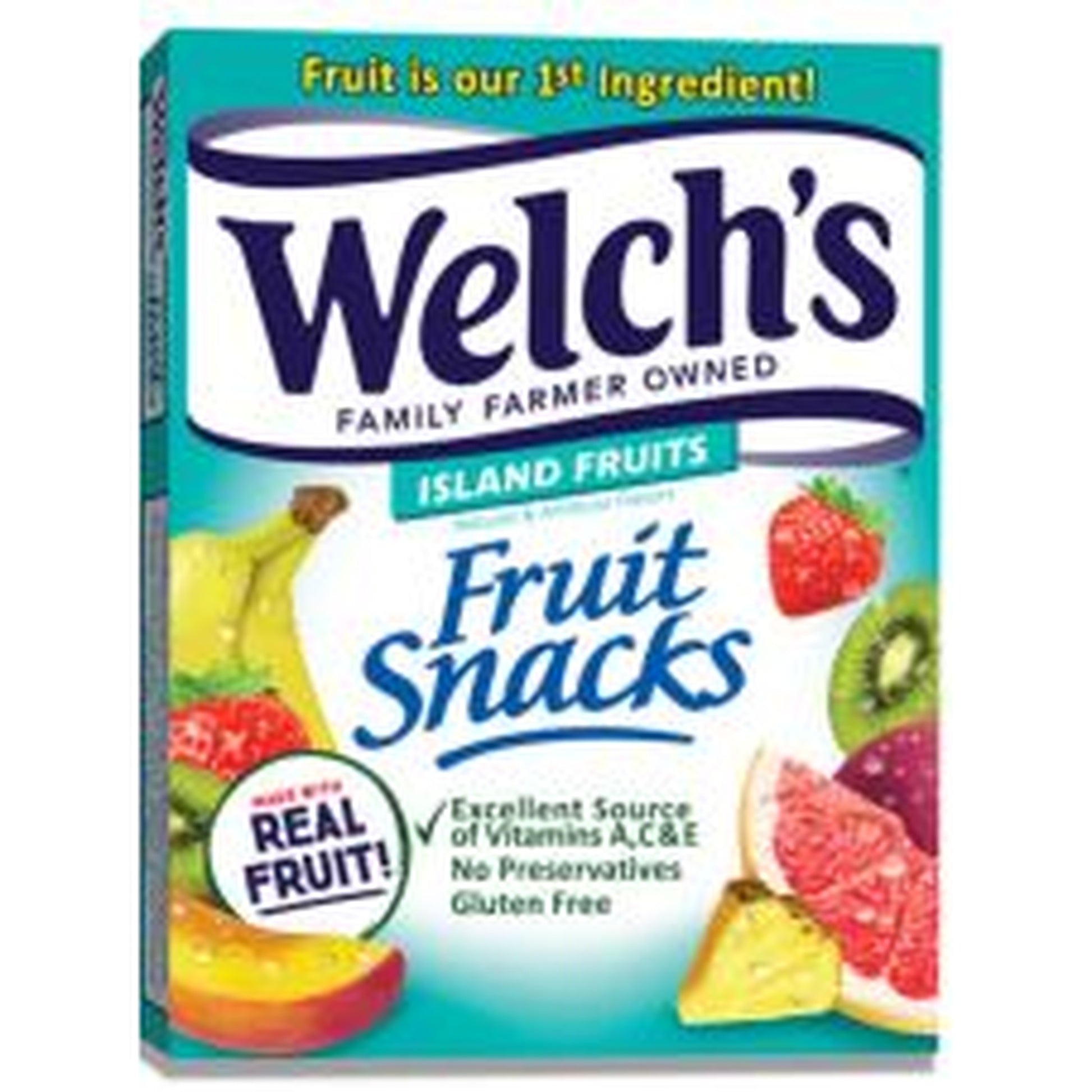 Welch's Fruit Snacks Island Fruits, 10 Count 0.9 oz. Pouches